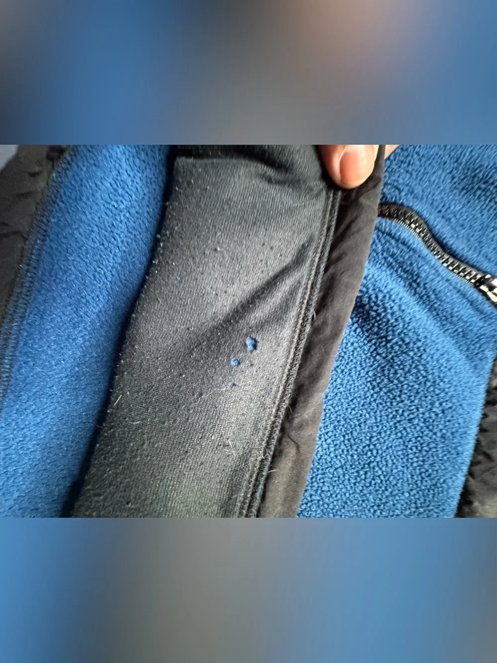 The North Face blue and black polyester fleece jacket in size M 1260